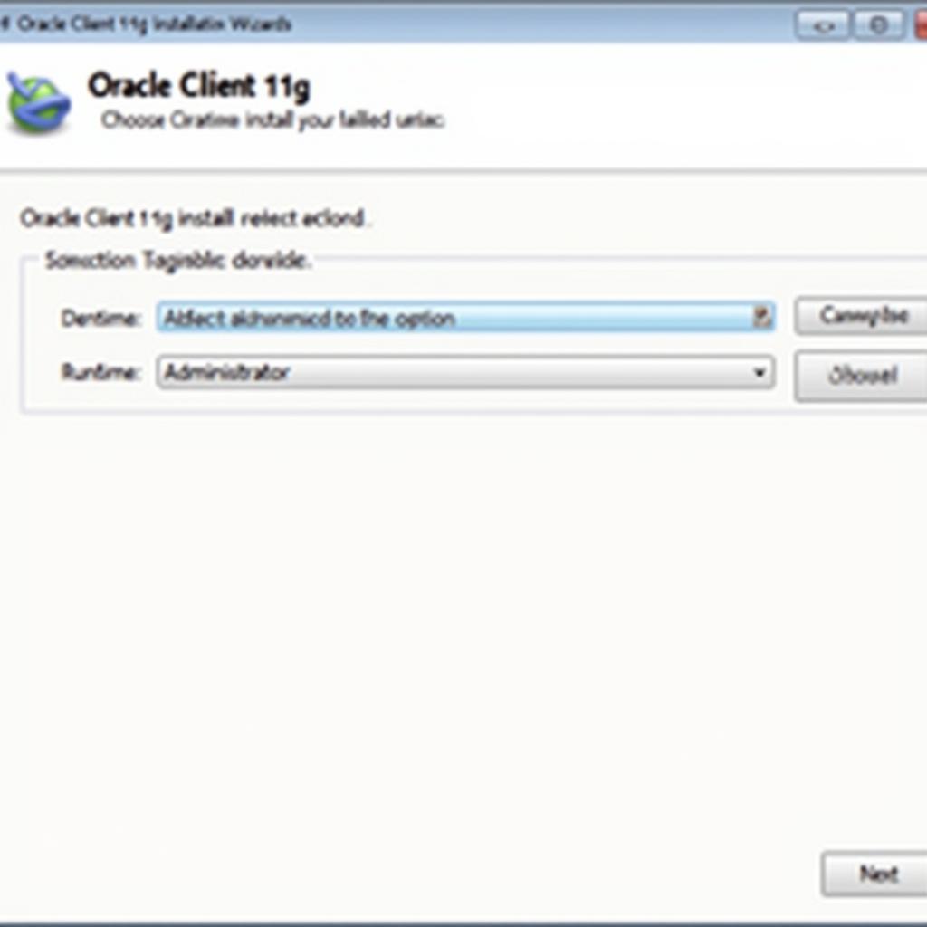 Chạy file setup Oracle Client 11g