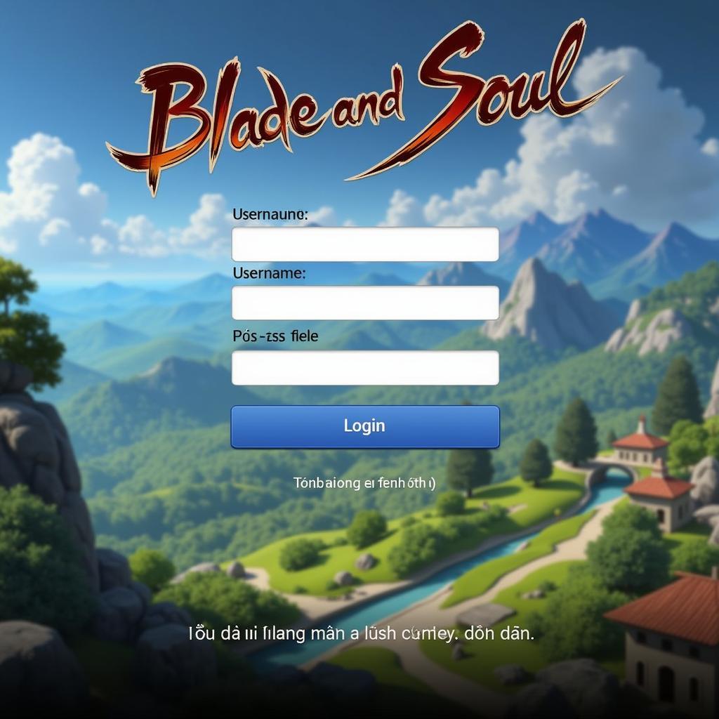 Đăng nhập Blade and Soul