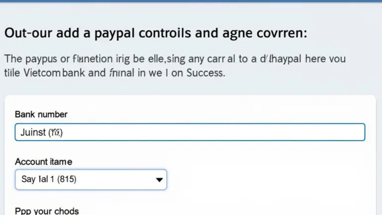 Hướng Dẫn Liên Kết PayPal Với Vietcombank