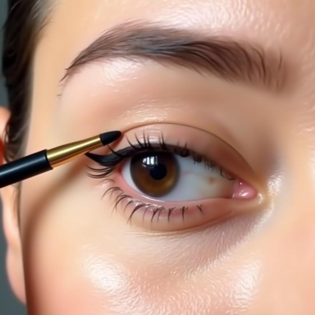 Kẻ eyeliner tự nhiên